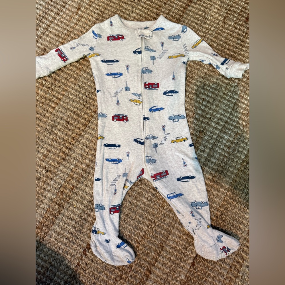 GAP Gray and Red Footies One Piece